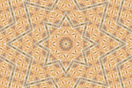 Abstract Colorful Painted Kaleidoscopic Graphic Background. Futuristic Psychedelic Hypnotic Backdrop Pattern With Texture. Folk Ethnic Floral Ornamental Mandala. Vintage Decorative Geometric Mosaicの写真素材