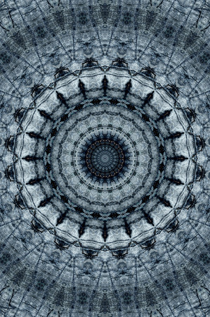 Abstract Colorful Painted Kaleidoscopic Graphic Background. Futuristic Psychedelic Hypnotic Backdrop Pattern With Texture. Folk Ethnic Floral Ornamental Mandala. Vintage Decorative Geometric Mosaicの写真素材
