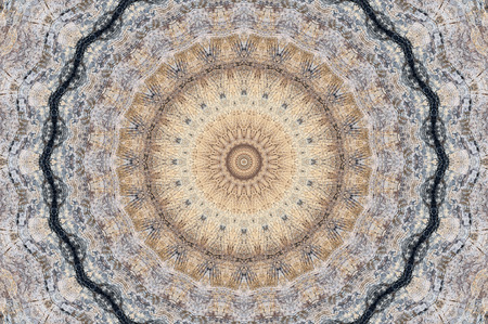 Abstract Colorful Painted Kaleidoscopic Graphic Background. Futuristic Psychedelic Hypnotic Backdrop Pattern With Texture. Folk Ethnic Floral Ornamental Mandala. Vintage Decorative Geometric Mosaicの写真素材