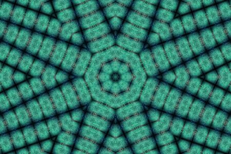 Abstract Colorful Painted Kaleidoscopic Graphic Background. Futuristic Psychedelic Hypnotic Backdrop Pattern With Texture. Folk Ethnic Floral Ornamental Mandala. Vintage Decorative Geometric Mosaicの写真素材