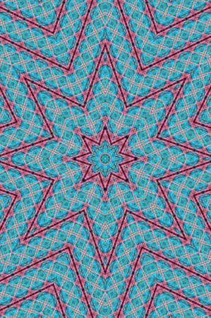 Abstract Colorful Painted Kaleidoscopic Graphic Background. Futuristic Psychedelic Hypnotic Backdrop...