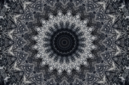 Abstract Colorful Painted Kaleidoscopic Graphic Background. Futuristic Psychedelic Hypnotic Backdrop Pattern With Texture. Folk Ethnic Floral Ornamental Mandala. Vintage Decorative Geometric Mosaicの写真素材