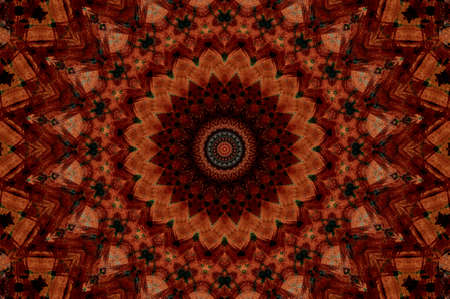 Abstract Colorful Painted Kaleidoscopic Graphic Background. Futuristic Psychedelic Hypnotic Backdrop...