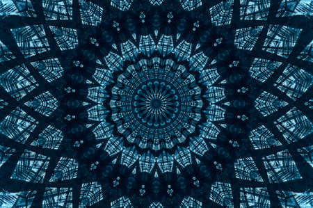 Abstract Colorful Painted Kaleidoscopic Graphic Background. Futuristic Psychedelic Hypnotic Backdrop Pattern With Texture. Folk Ethnic Floral Ornamental Mandala. Vintage Decorative Geometric Mosaicの写真素材