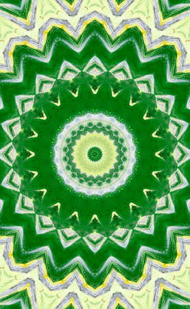 Abstract Colorful Painted Kaleidoscopic Graphic Background. Futuristic Psychedelic Hypnotic Backdrop Pattern With Texture. Folk Ethnic Floral Ornamental Mandala. Vintage Decorative Geometric Mosaicの写真素材