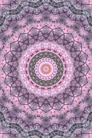 Abstract Colorful Painted Kaleidoscopic Graphic Background. Futuristic Psychedelic Hypnotic Backdrop Pattern With Texture. Folk Ethnic Floral Ornamental Mandala. Vintage Decorative Geometric Mosaicの写真素材