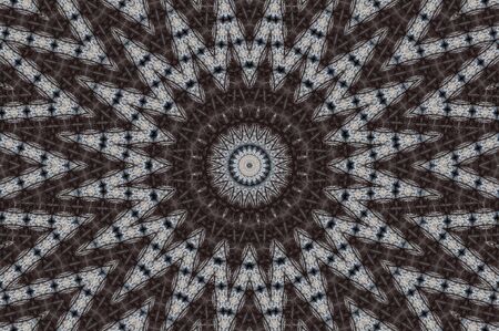 Abstract Colorful Painted Kaleidoscopic Graphic Background. Futuristic Psychedelic Hypnotic Backdrop Pattern With Texture. Folk Ethnic Floral Ornamental Mandala. Vintage Decorative Geometric Mosaicの写真素材