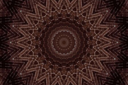 Abstract Colorful Painted Kaleidoscopic Graphic Background. Futuristic Psychedelic Hypnotic Backdrop Pattern With Texture. Folk Ethnic Floral Ornamental Mandala. Vintage Decorative Geometric Mosaicの写真素材