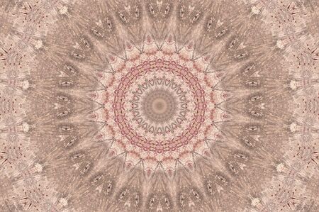 Abstract Colorful Painted Kaleidoscopic Graphic Background. Futuristic Psychedelic Hypnotic Backdrop Pattern With Texture. Folk Ethnic Floral Ornamental Mandala. Vintage Decorative Geometric Mosaicの写真素材