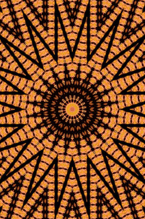 Abstract Colorful Painted Kaleidoscopic Graphic Background. Futuristic Psychedelic Hypnotic Backdrop Pattern With Texture. Folk Ethnic Floral Ornamental Mandala. Vintage Decorative Geometric Mosaicの写真素材