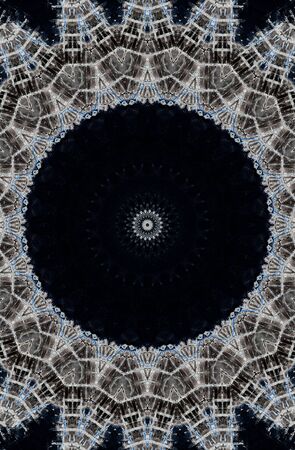 Abstract Colorful Painted Kaleidoscopic Graphic Background. Futuristic Psychedelic Hypnotic Backdrop...