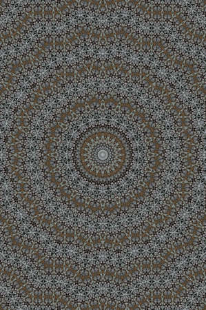 Abstract Colorful Painted Kaleidoscopic Graphic Background. Futuristic Psychedelic Hypnotic Backdrop Pattern With Texture. Folk Ethnic Floral Ornamental Mandala. Vintage Decorative Geometric Mosaicの写真素材