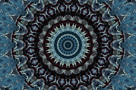 Abstract Colorful Painted Kaleidoscopic Graphic Background. Futuristic Psychedelic Hypnotic Backdrop...