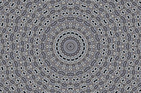 Abstract Colorful Painted Kaleidoscopic Graphic Background. Futuristic Psychedelic Hypnotic Backdrop Pattern With Texture. Folk Ethnic Floral Ornamental Mandala. Vintage Decorative Geometric Mosaicの写真素材