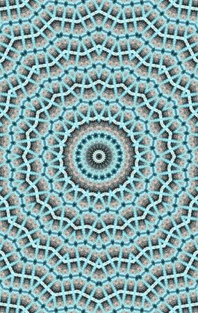 Abstract Colorful Painted Kaleidoscopic Graphic Background. Futuristic Psychedelic Hypnotic Backdrop Pattern With Texture. Folk Ethnic Floral Ornamental Mandala. Vintage Decorative Geometric Mosaicの写真素材