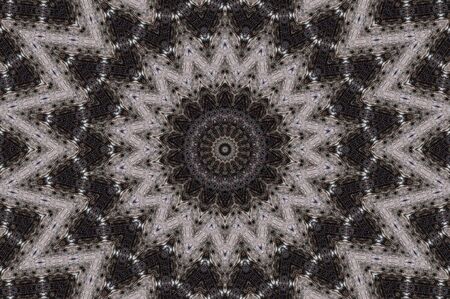 Abstract Colorful Painted Kaleidoscopic Graphic Background. Futuristic Psychedelic Hypnotic Backdrop Pattern With Texture. Folk Ethnic Floral Ornamental Mandala. Vintage Decorative Geometric Mosaicの写真素材