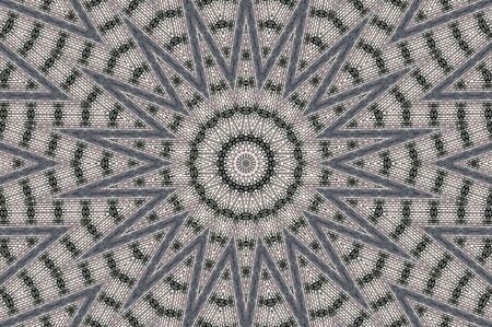 Abstract Colorful Painted Kaleidoscopic Graphic Background. Futuristic Psychedelic Hypnotic Backdrop Pattern With Texture. Folk Ethnic Floral Ornamental Mandala. Vintage Decorative Geometric Mosaicの写真素材