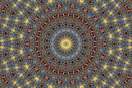 Abstract Colorful Painted Kaleidoscopic Graphic Background. Futuristic Psychedelic Hypnotic Backdrop...