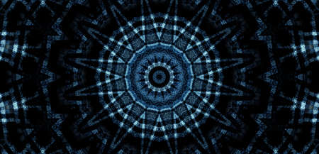 Abstract Colorful Painted Kaleidoscopic Graphic Background. Futuristic Psychedelic Hypnotic Backdrop Pattern With Texture. Folk Ethnic Floral Ornamental Mandala. Vintage Decorative Geometric Mosaicの写真素材