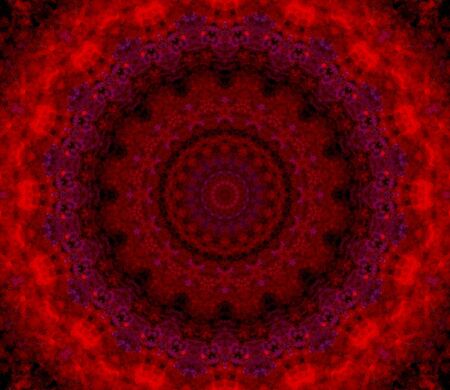 Abstract Colorful Painted Kaleidoscopic Graphic Background. Futuristic Psychedelic Hypnotic Backdrop Pattern With Texture. Folk Ethnic Floral Ornamental Mandala. Vintage Decorative Geometric Mosaicの写真素材
