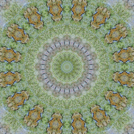 Abstract Colorful Painted Kaleidoscopic Graphic Background. Futuristic Psychedelic Hypnotic Backdrop...