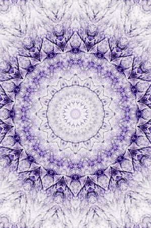 Abstract Colorful Painted Kaleidoscopic Graphic Background. Futuristic Psychedelic Hypnotic Backdrop Pattern With Texture. Folk Ethnic Floral Ornamental Mandala. Vintage Decorative Geometric Mosaicの写真素材