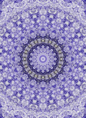 Abstract Colorful Painted Kaleidoscopic Graphic Background. Futuristic Psychedelic Hypnotic Backdrop Pattern With Texture. Folk Ethnic Floral Ornamental Mandala. Vintage Decorative Geometric Mosaicの写真素材