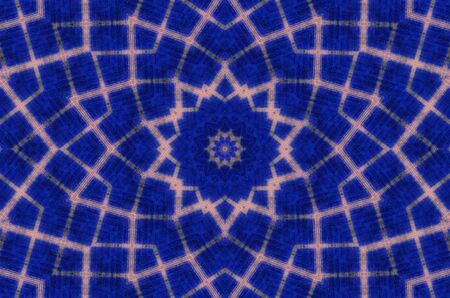 Abstract Colorful Painted Kaleidoscopic Graphic Background. Futuristic Psychedelic Hypnotic Backdrop Pattern With Texture. Folk Ethnic Floral Ornamental Mandala. Vintage Decorative Geometric Mosaicの写真素材