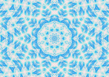 Abstract Colorful Painted Kaleidoscopic Graphic Background. Futuristic Psychedelic Hypnotic Backdrop Pattern With Texture. Folk Ethnic Floral Ornamental Mandala. Vintage Decorative Geometric Mosaicの写真素材