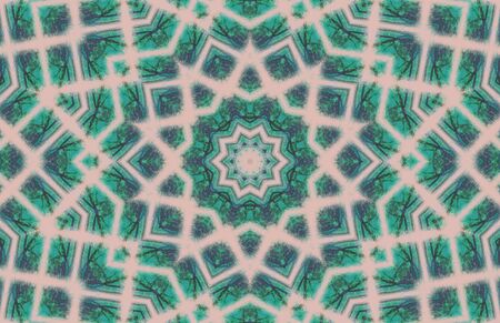 Abstract Colorful Painted Kaleidoscopic Graphic Background. Futuristic Psychedelic Hypnotic Backdrop...