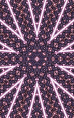 Abstract Colorful Painted Kaleidoscopic Graphic Background. Futuristic Psychedelic Hypnotic Backdrop Pattern With Texture. Folk Ethnic Floral Ornamental Mandala. Vintage Decorative Geometric Mosaicの写真素材