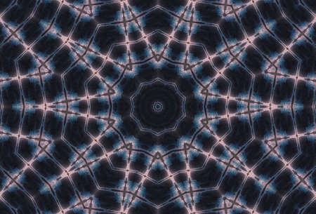 Abstract Colorful Painted Kaleidoscopic Graphic Background. Futuristic Psychedelic Hypnotic Backdrop Pattern With Texture. Folk Ethnic Floral Ornamental Mandala. Vintage Decorative Geometric Mosaicの写真素材