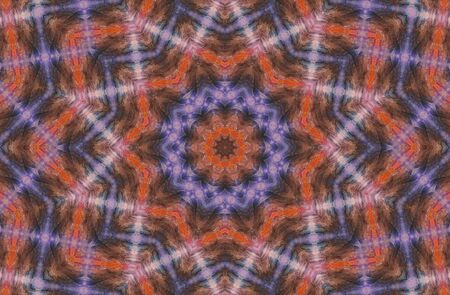 Abstract Colorful Painted Kaleidoscopic Graphic Background. Futuristic Psychedelic Hypnotic Backdrop Pattern With Texture. Folk Ethnic Floral Ornamental Mandala. Vintage Decorative Geometric Mosaicの写真素材