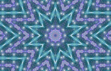 Abstract Colorful Painted Kaleidoscopic Graphic Background. Futuristic Psychedelic Hypnotic Backdrop Pattern With Texture. Folk Ethnic Floral Ornamental Mandala. Vintage Decorative Geometric Mosaicの写真素材