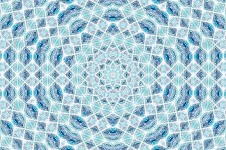 Abstract Colorful Painted Kaleidoscopic Graphic Background. Futuristic Psychedelic Hypnotic Backdrop Pattern With Texture. Folk Ethnic Floral Ornamental Mandala. Vintage Decorative Geometric Mosaicの写真素材