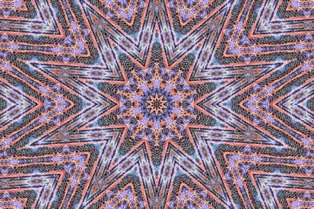 Abstract Colorful Painted Kaleidoscopic Graphic Background. Futuristic Psychedelic Hypnotic Backdrop...