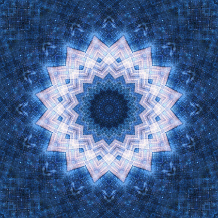 Abstract Colorful Painted Kaleidoscopic Graphic Background. Futuristic Psychedelic Hypnotic Backdrop Pattern With Texture. Folk Ethnic Floral Ornamental Mandala. Vintage Decorative Geometric Mosaicの写真素材