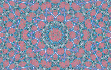 Abstract Colorful Painted Kaleidoscopic Graphic Background. Futuristic Psychedelic Hypnotic Backdrop...
