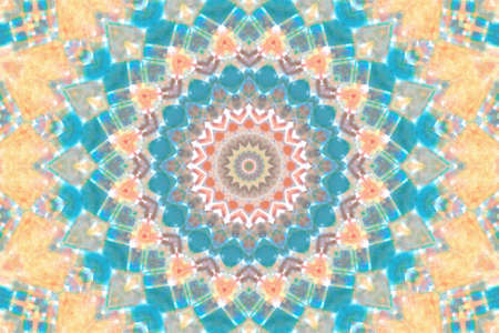 Abstract Colorful Painted Kaleidoscopic Graphic Background. Futuristic Psychedelic Hypnotic Backdrop...