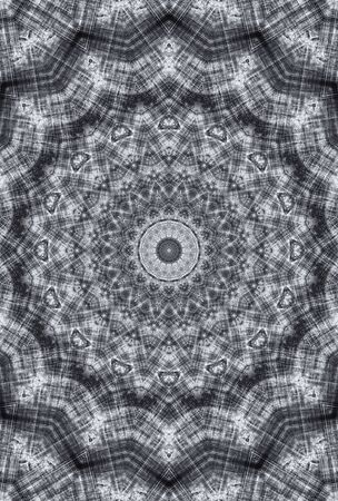 Abstract Colorful Painted Kaleidoscopic Graphic Background. Futuristic Psychedelic Hypnotic Backdrop Pattern With Texture. Folk Ethnic Floral Ornamental Mandala. Vintage Decorative Geometric Mosaicの写真素材