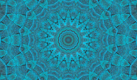 Abstract Colorful Painted Kaleidoscopic Graphic Background. Futuristic Psychedelic Hypnotic Backdrop Pattern With Texture. Folk Ethnic Floral Ornamental Mandala. Vintage Decorative Geometric Mosaicの写真素材