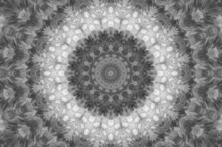 Abstract Colorful Painted Kaleidoscopic Graphic Background. Futuristic Psychedelic Hypnotic Backdrop Pattern With Texture. Folk Ethnic Floral Ornamental Mandala. Vintage Decorative Geometric Mosaicの写真素材