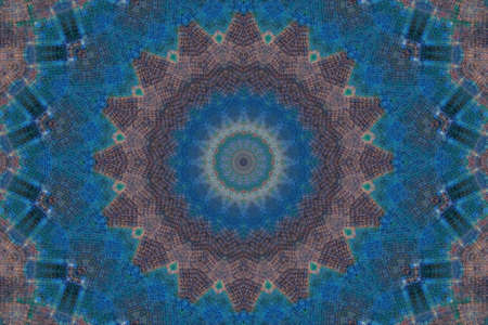 Abstract Colorful Painted Kaleidoscopic Graphic Background. Futuristic Psychedelic Hypnotic Backdrop...