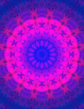 Abstract Colorful Painted Kaleidoscopic Graphic Background. Futuristic Psychedelic Hypnotic Backdrop...