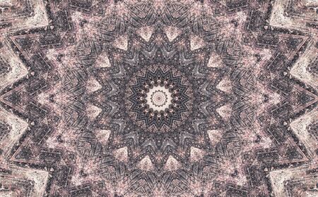 Abstract Colorful Painted Kaleidoscopic Graphic Background. Futuristic Psychedelic Hypnotic Backdrop Pattern With Texture. Folk Ethnic Floral Ornamental Mandala. Vintage Decorative Geometric Mosaicの写真素材