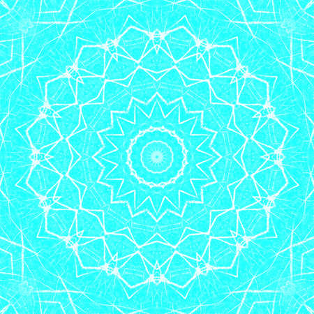 Abstract Colorful Painted Kaleidoscopic Graphic Background. Futuristic Psychedelic Hypnotic Backdrop Pattern With Texture. Folk Ethnic Floral Ornamental Mandala. Vintage Decorative Geometric Mosaicの写真素材