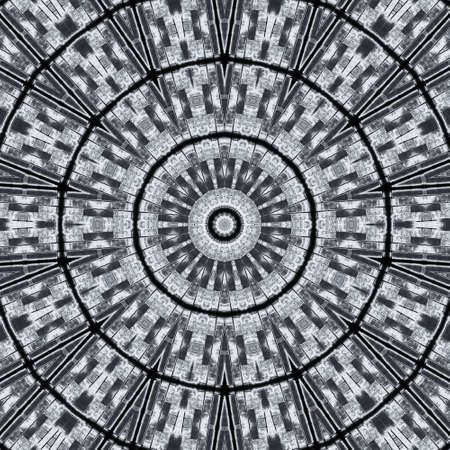 Abstract Colorful Painted Kaleidoscopic Graphic Background. Futuristic Psychedelic Hypnotic Backdrop Pattern With Texture. Folk Ethnic Floral Ornamental Mandala. Vintage Decorative Geometric Mosaicの写真素材