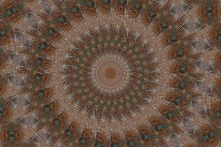 Abstract Colorful Painted Kaleidoscopic Graphic Background. Futuristic Psychedelic Hypnotic Backdrop Pattern With Texture. Folk Ethnic Floral Ornamental Mandala. Vintage Decorative Geometric Mosaicの写真素材