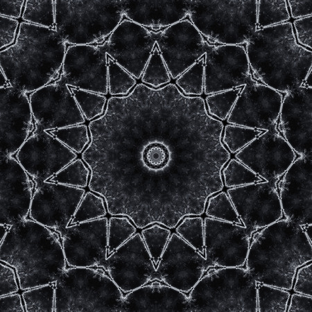 Abstract Colorful Painted Kaleidoscopic Graphic Background. Futuristic Psychedelic Hypnotic Backdrop Pattern With Texture. Folk Ethnic Floral Ornamental Mandala. Vintage Decorative Geometric Mosaicの写真素材