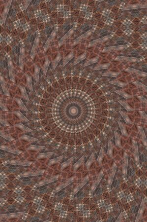 Abstract Colorful Painted Kaleidoscopic Graphic Background. Futuristic Psychedelic Hypnotic Backdrop Pattern With Texture. Folk Ethnic Floral Ornamental Mandala. Vintage Decorative Geometric Mosaicの写真素材